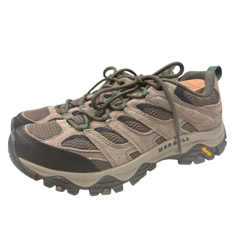 Merrell Men's Moab 3 8.5 hiking shoe Gray suede Vibram waterproof Like New!